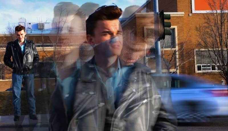 Person with shadows of themselves 