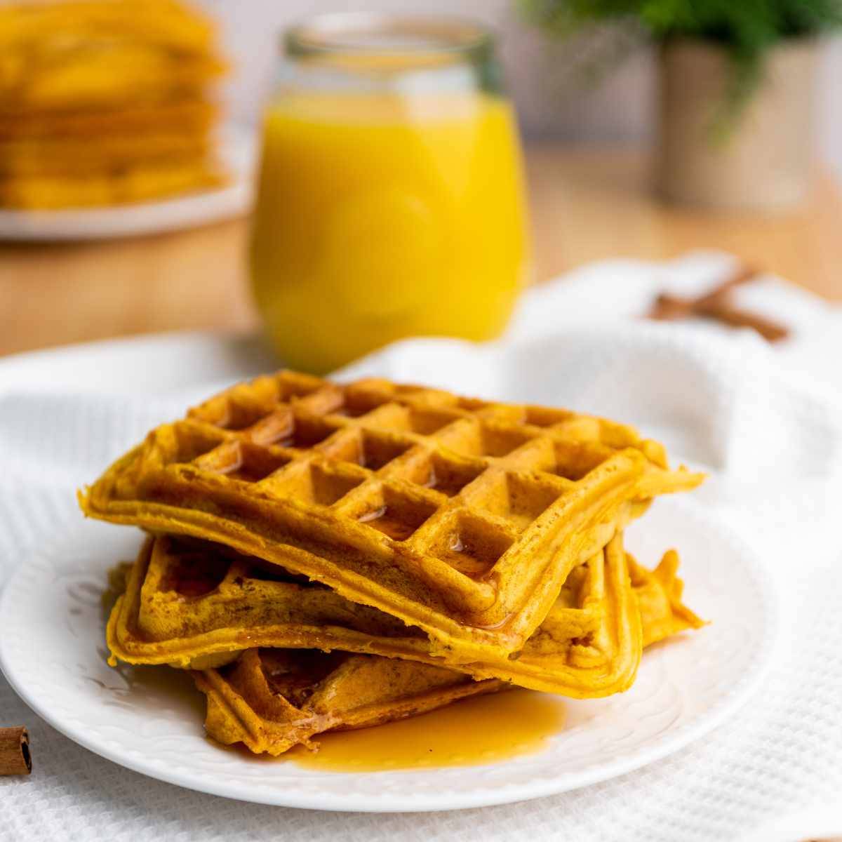 Pumpkin Spice Waffles