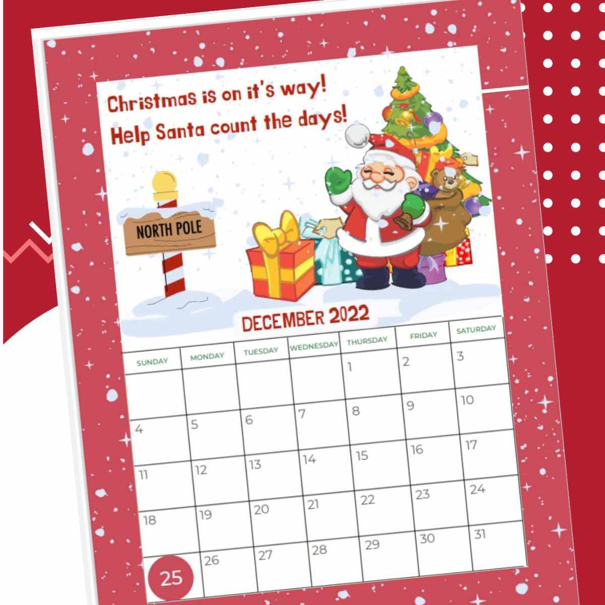 christmas countdown chart