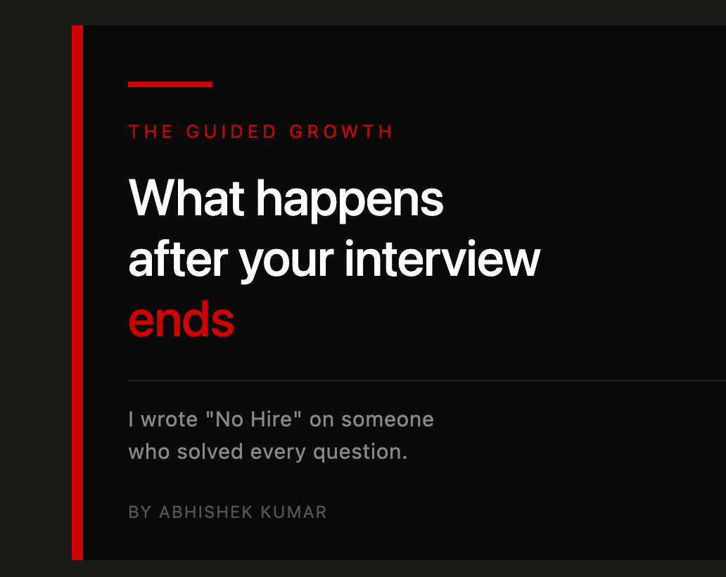 What happens after your interview ends?