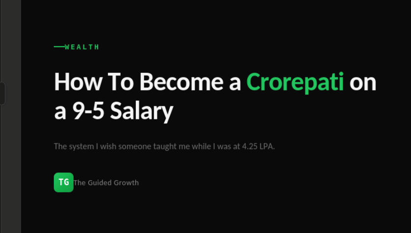 How to become a crorepati on a 9-5 salary