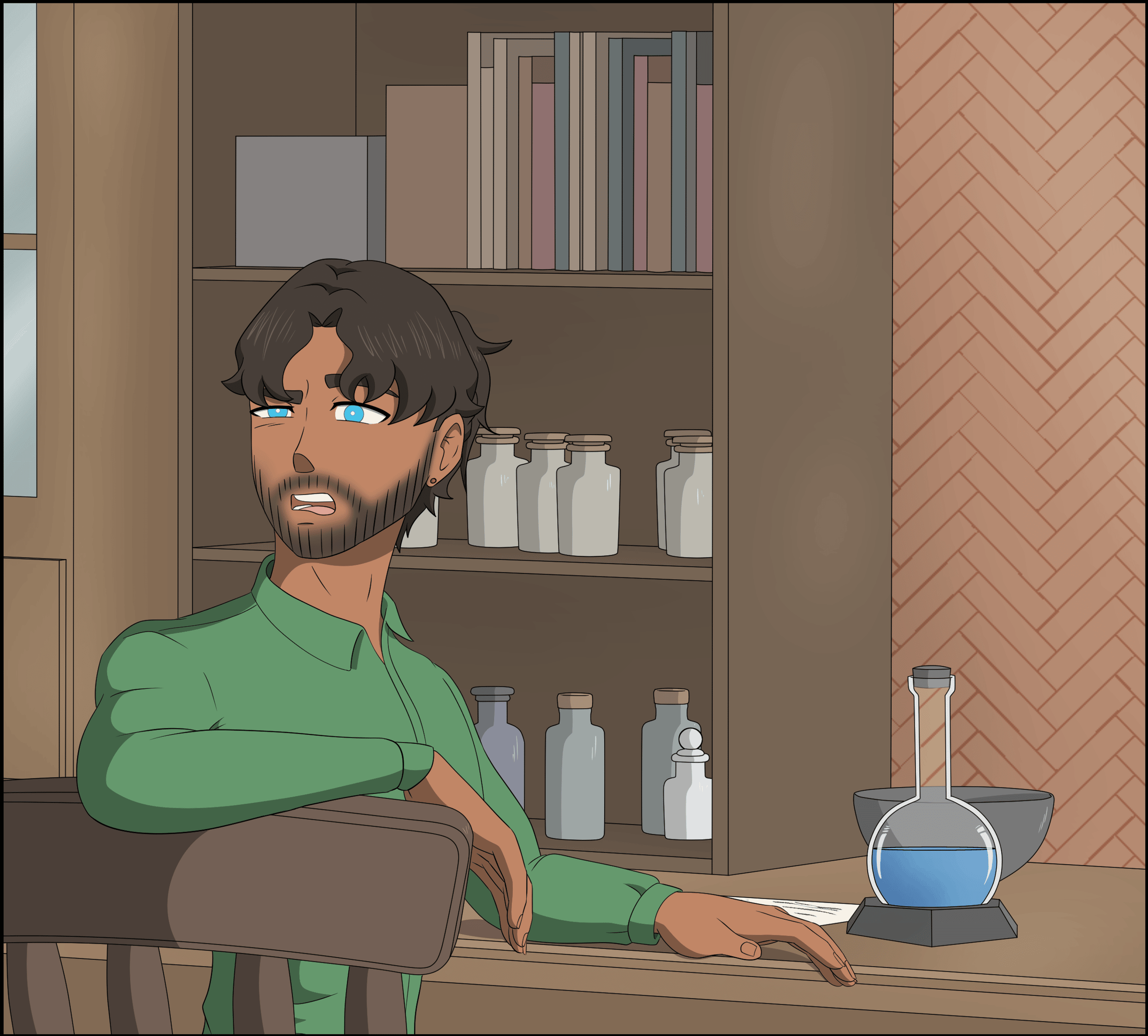 The simplified lab background