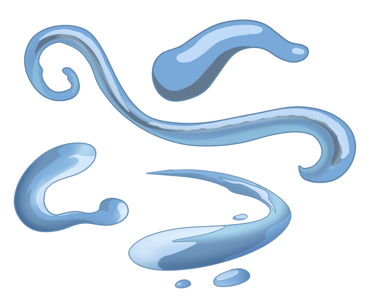 Globby water examples