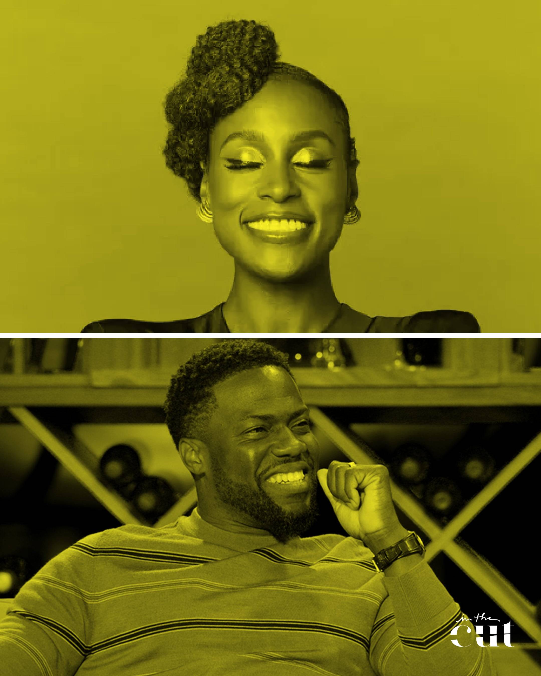 An image of Issa Rae and Kevin Hart