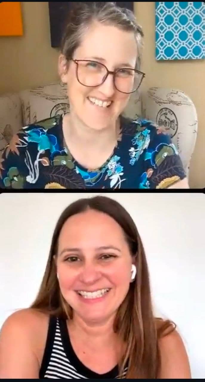 Screenshot of Hannah Brixton and Katie Van Brunt on Instagram LIVE June 29 2026