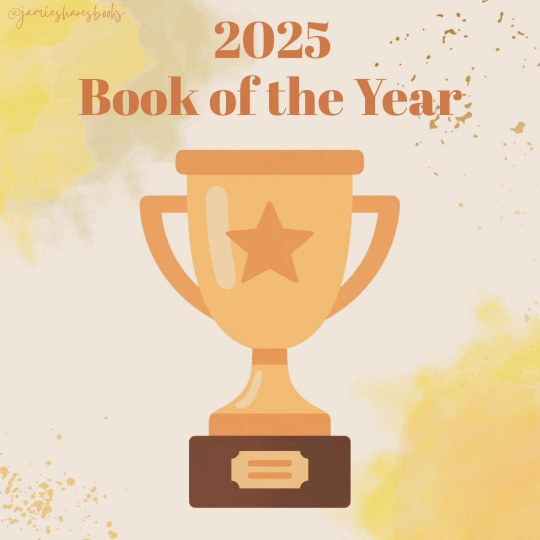 graphic of a trophy with text above that reads 2025 Book of the Year