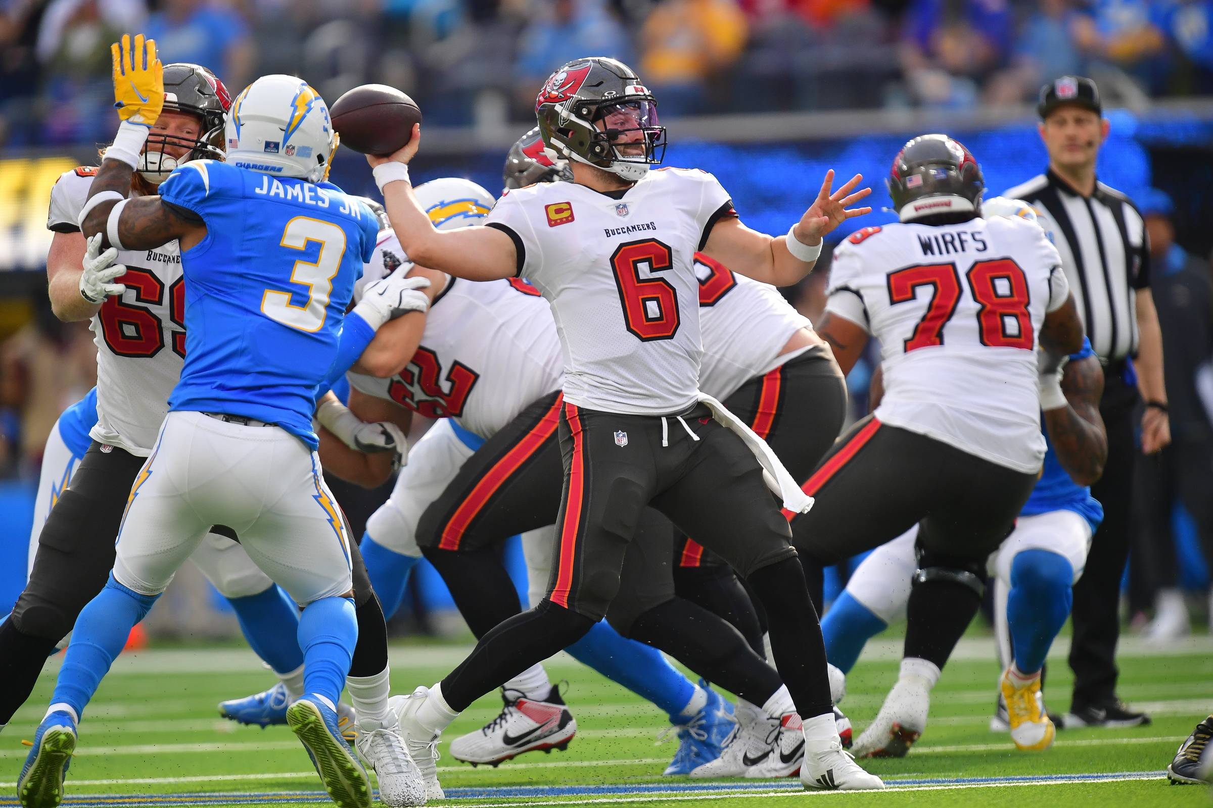 © Gary A. Vasquez-Imagn Images - Baker Mayfield