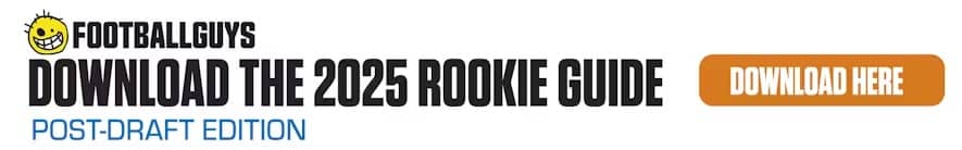 Download the 2025 Footballguys Rookie Draft Guide