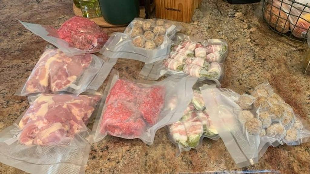 Vacuum sealing some food ahead of recent charter trip