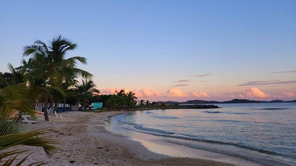 The beach at Nanny Cay