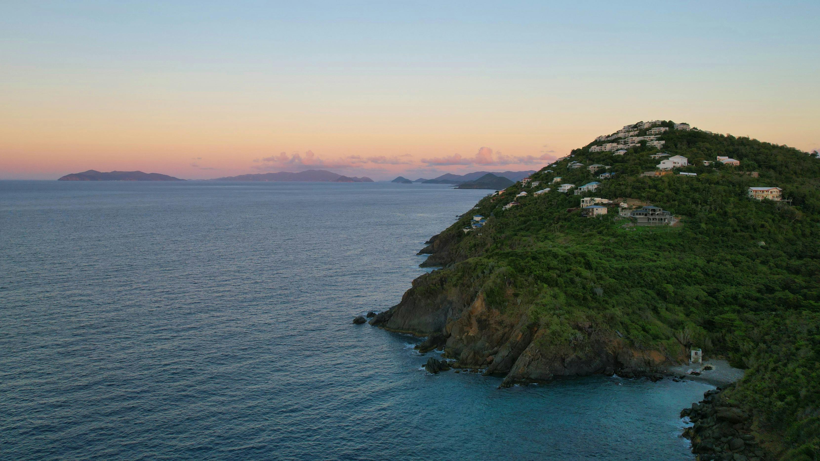 The view looking towards BVI over Lovenlund Bay, St Thomas