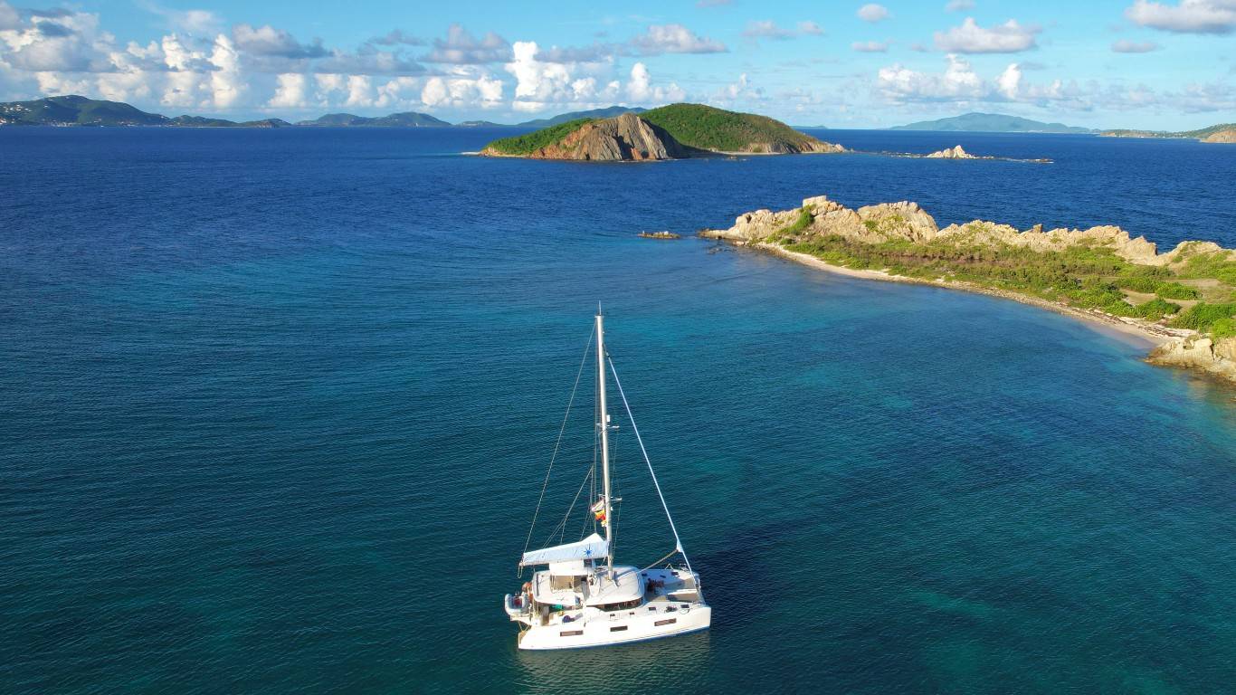 Deadman's Bay and Dead Chest Island in the background