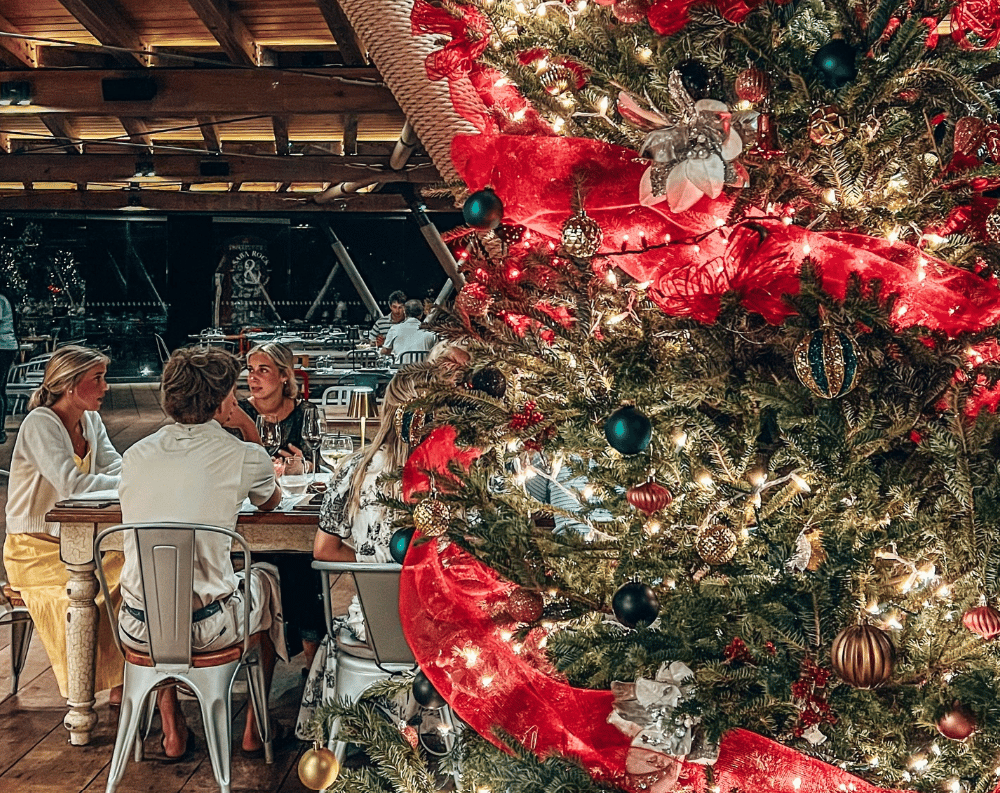 Saba Rock - fully decked out for the holidays