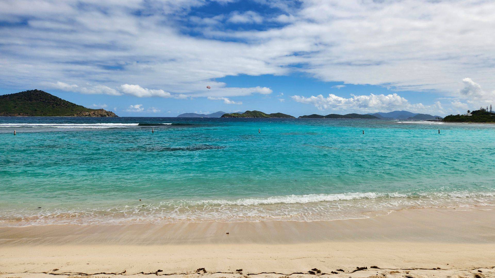 Absolutely beautiful Lindquist Beach; if you look closely you can see the Boatyball mooring balls