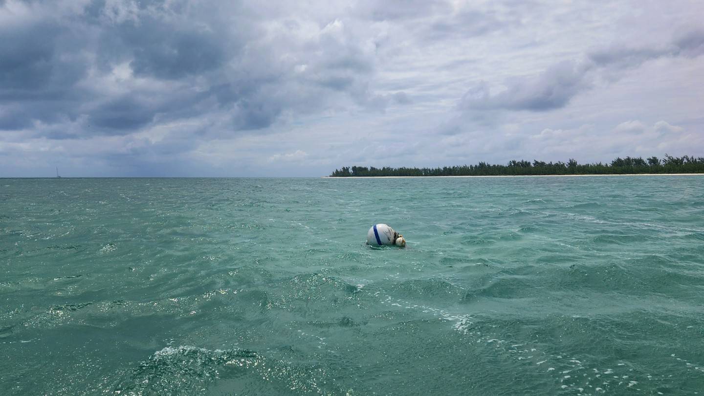 Broken mooring ball