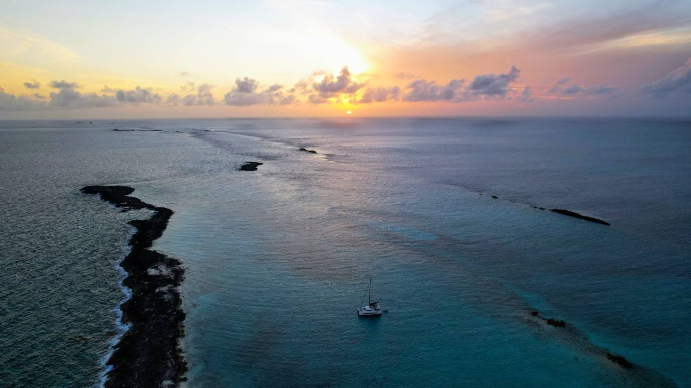 Off the beaten path in the Exumas on our most recent trip. Not another boat in sight.