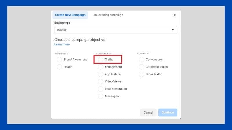 Facebook campaign objectives