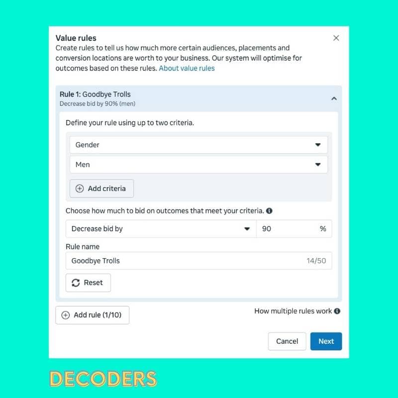 value rules 2 decoders