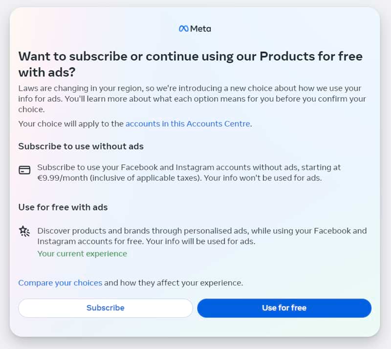 decoders meta subscription notice