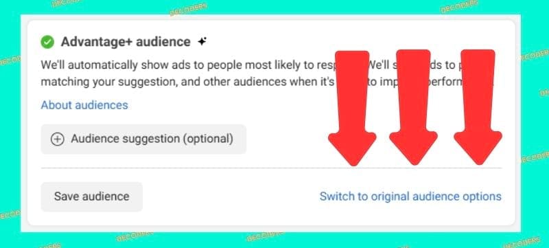 facebook advantage audience settings decoders