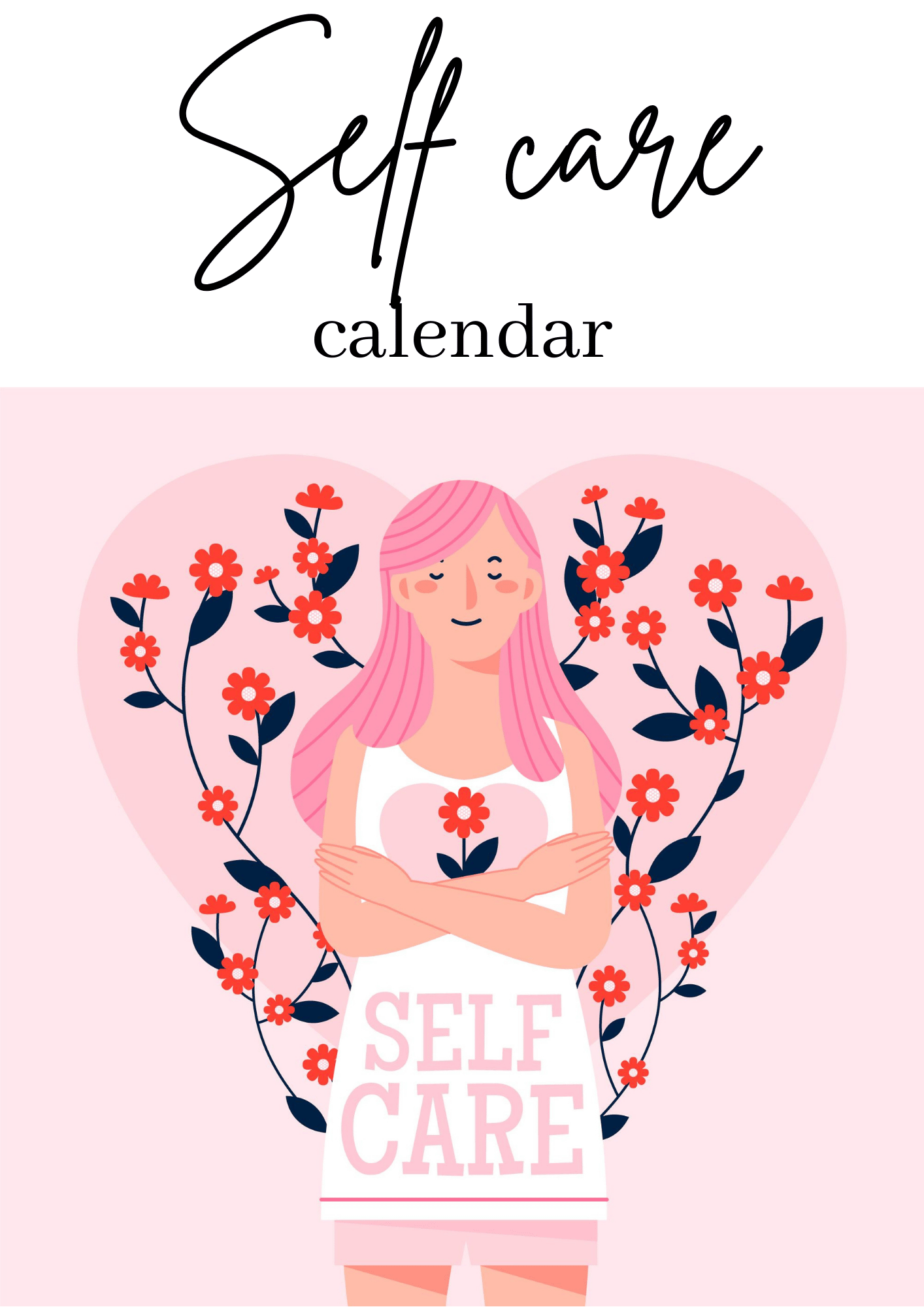 SELF CARE CALENDAR PRINTABLE