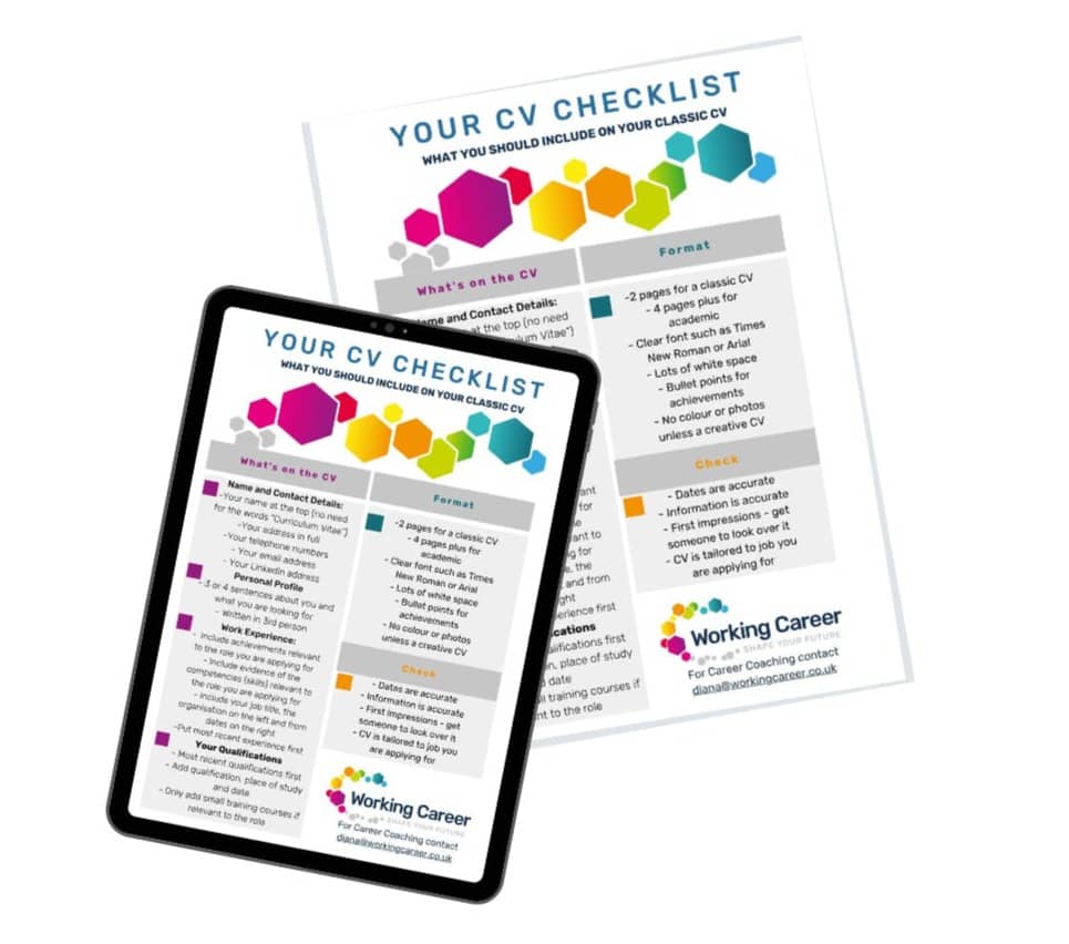 Free Standard CV Checklist