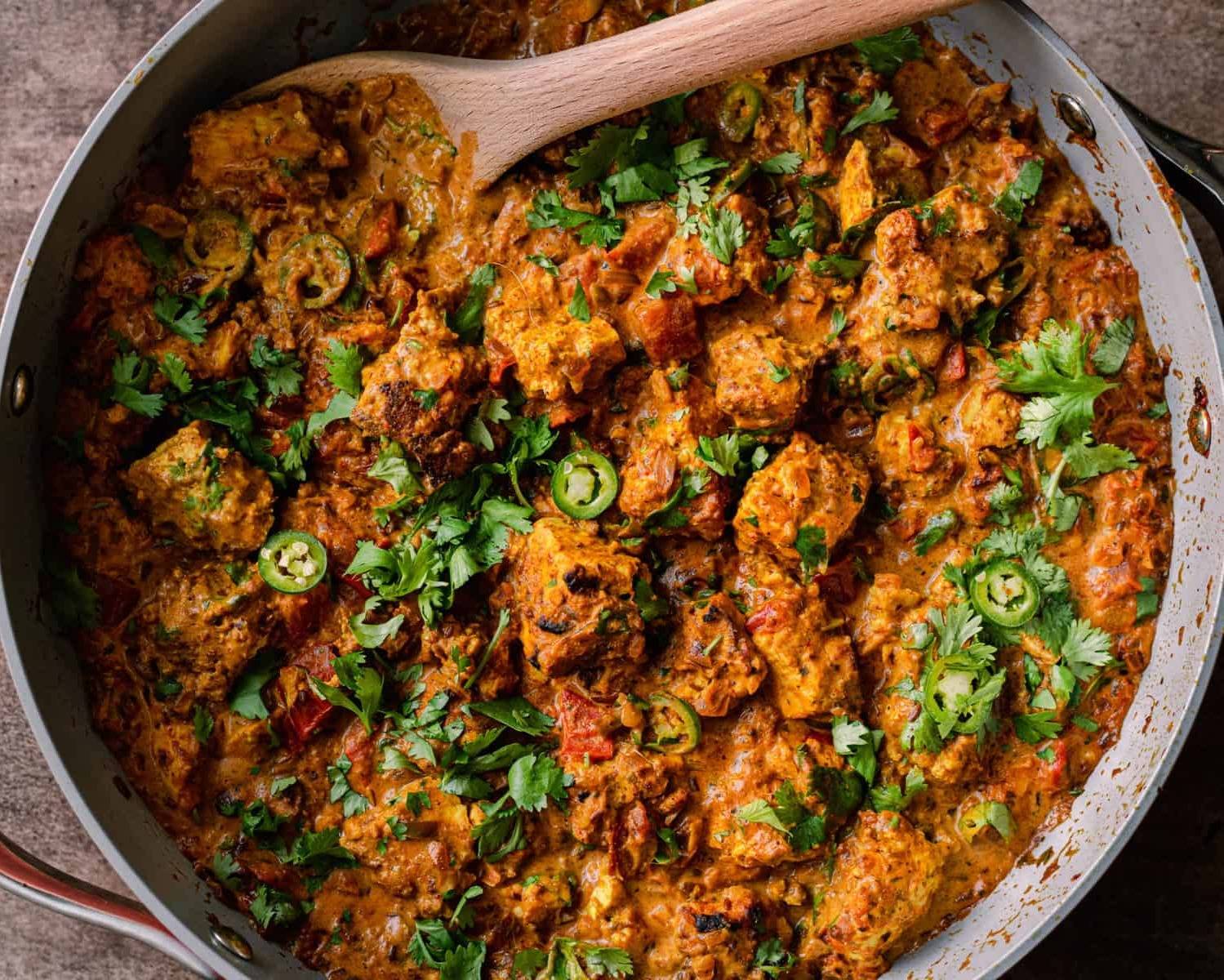 bowl of tofu tikka masala