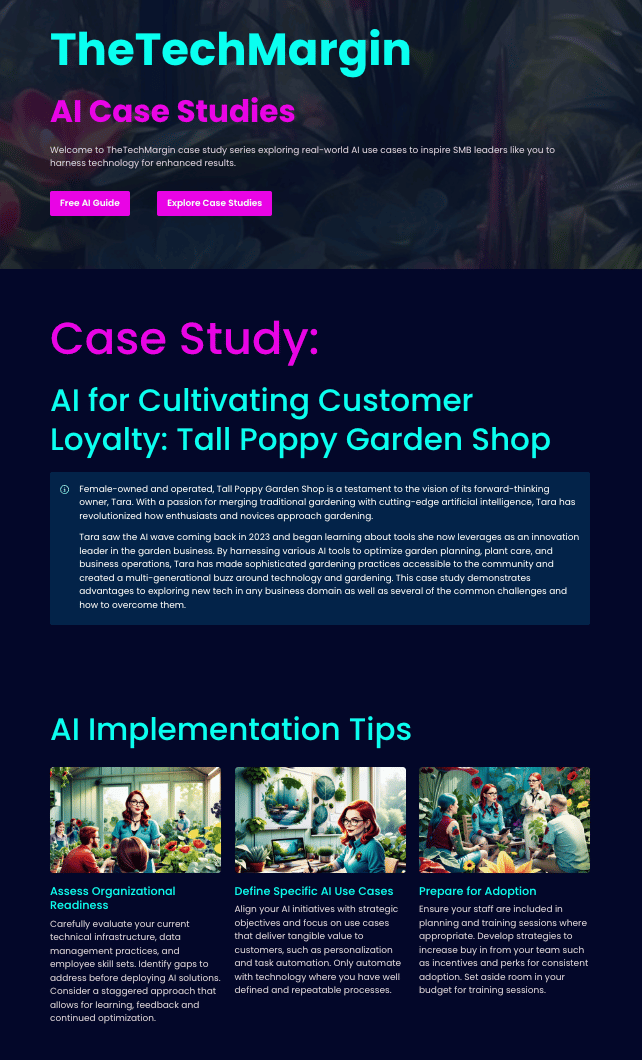 Case Study: AI Implementation at Tall Poppy Greenhouse