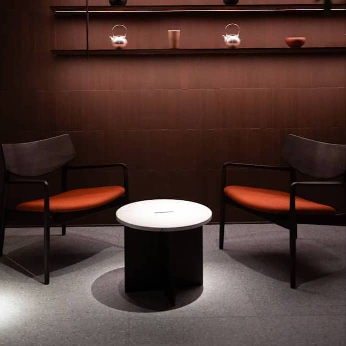 Cozy, inviting seating area with minimalist decor.