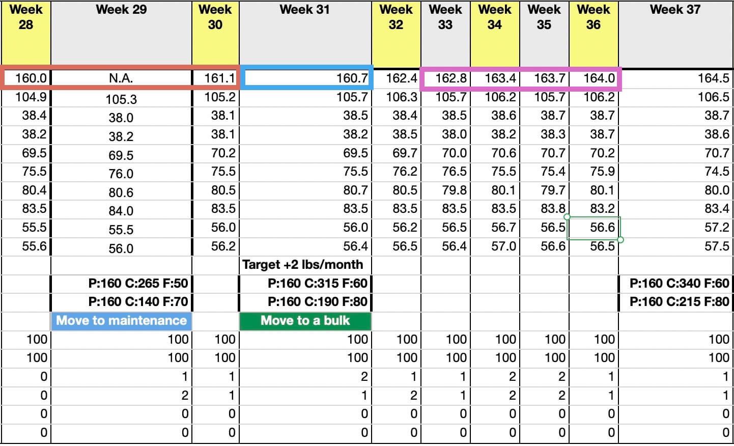 Data for weeks 28-36. [Please switch your images on!]