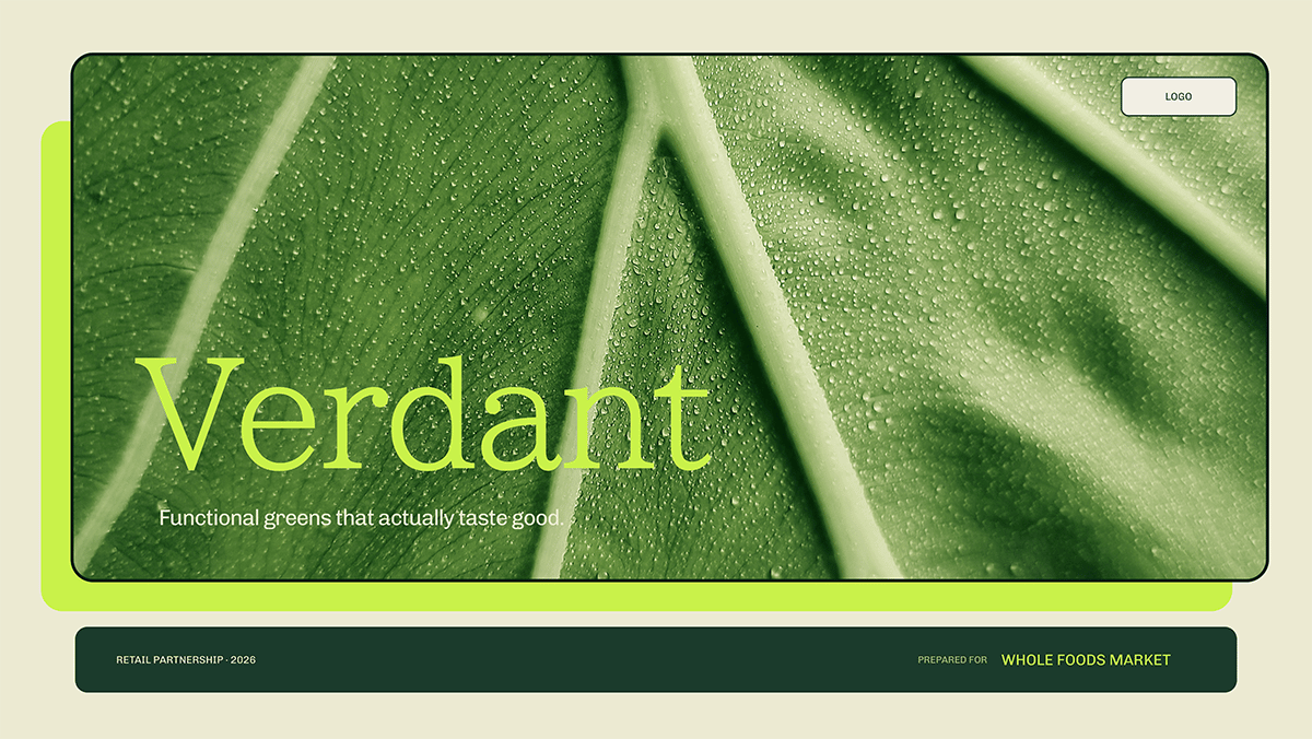 Verdant cover slide