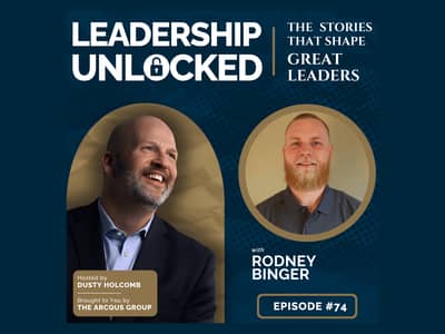 Leadership Unlocked podcast cover art, Episode 74