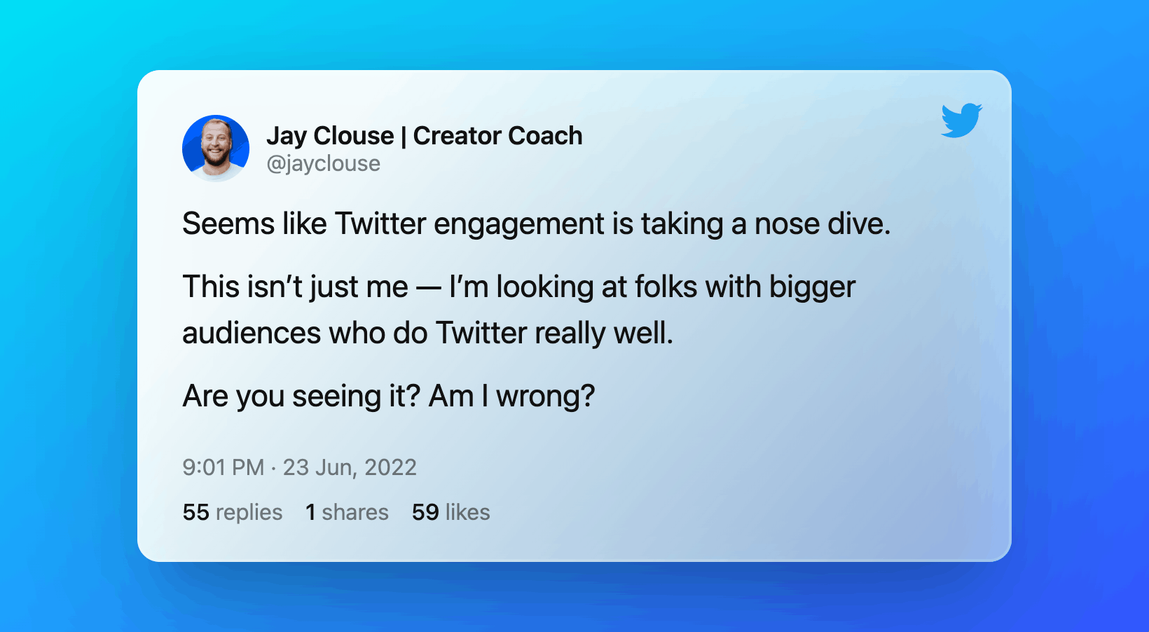 Jay Clouse on Twitter