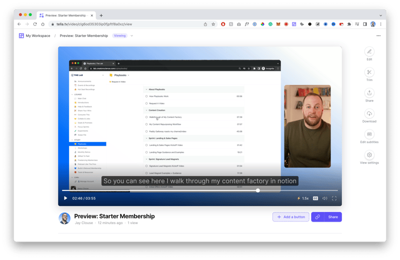 Preview the Starter Membership