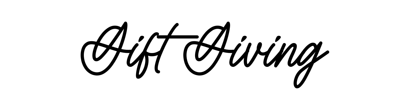 The image contains the words "Gift Giving" written in cursive script with a white outline and a black fill.