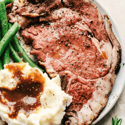 Garlic Butter Herb Prime Rib