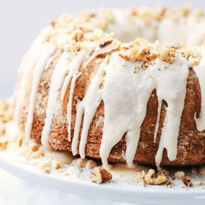 Glazed Walnut Butter Cake 