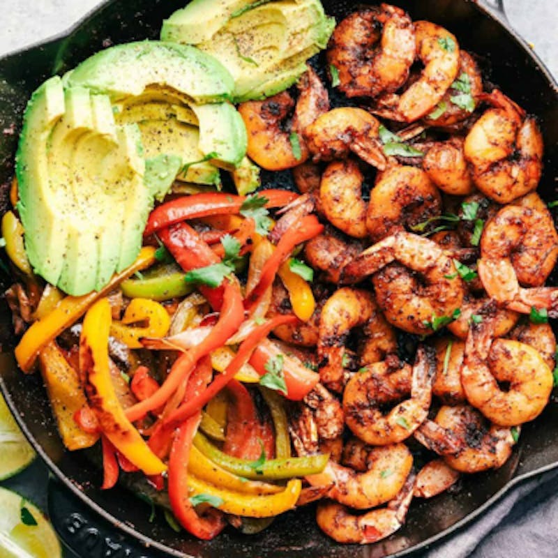 Blackened Shrimp Fajitas
