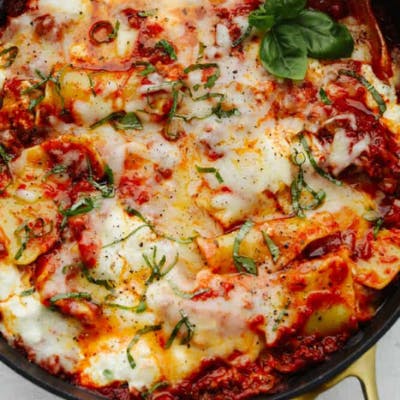 The Best Skillet Lasagna