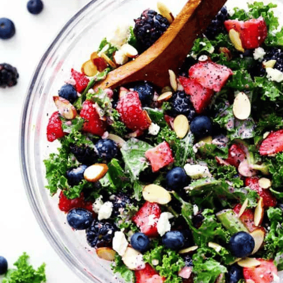 Triple Berry Kale Salad