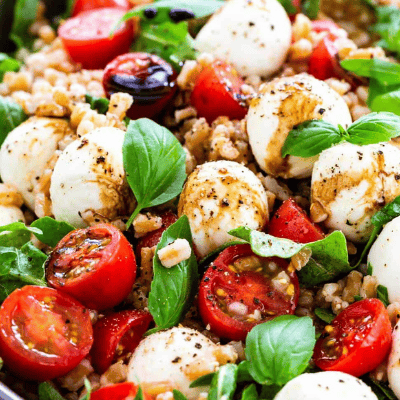 Farro Caprese Salad