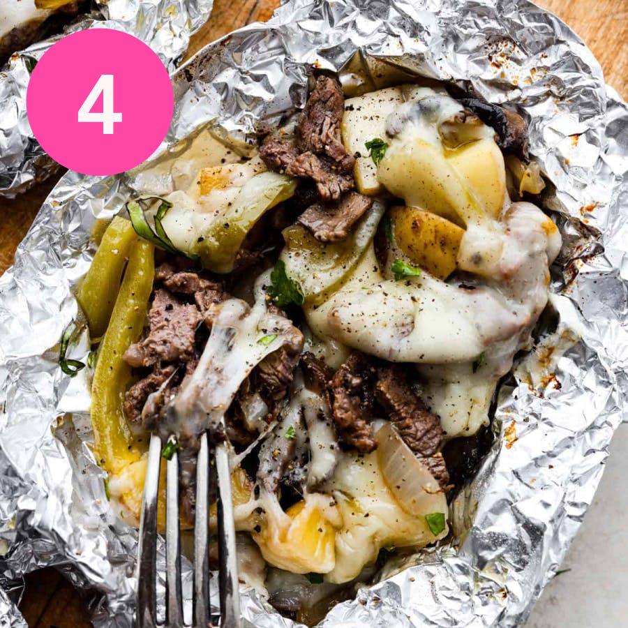 Philly Cheesesteak Foil Packs