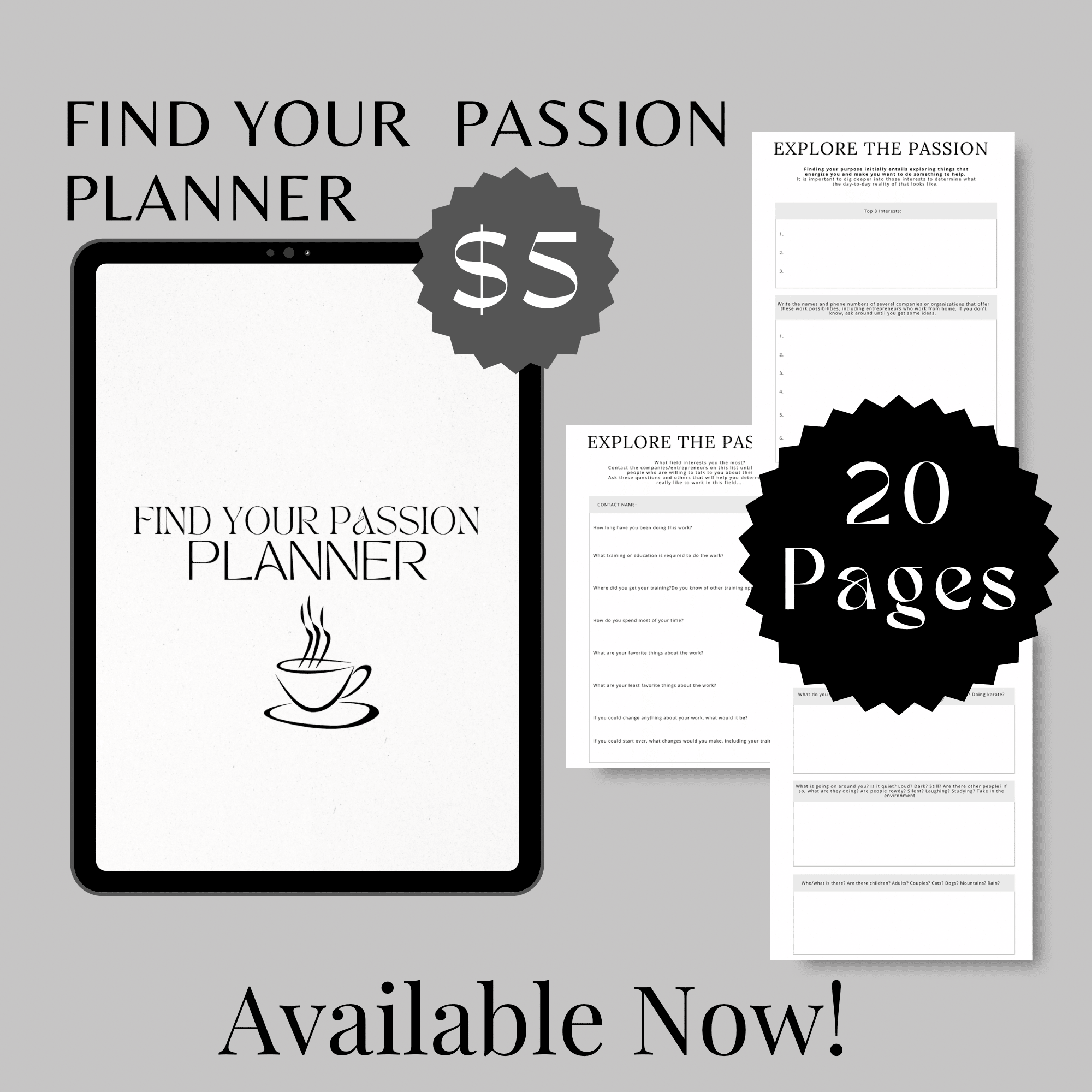 Find Your Passion Planner