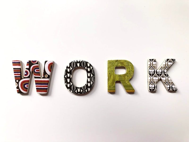 work freestanding letters