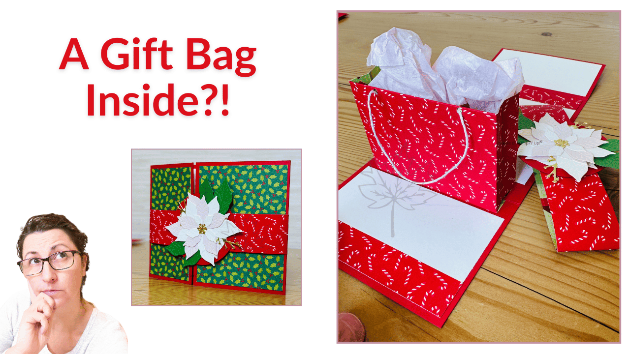 Tiny gift bag inside a card