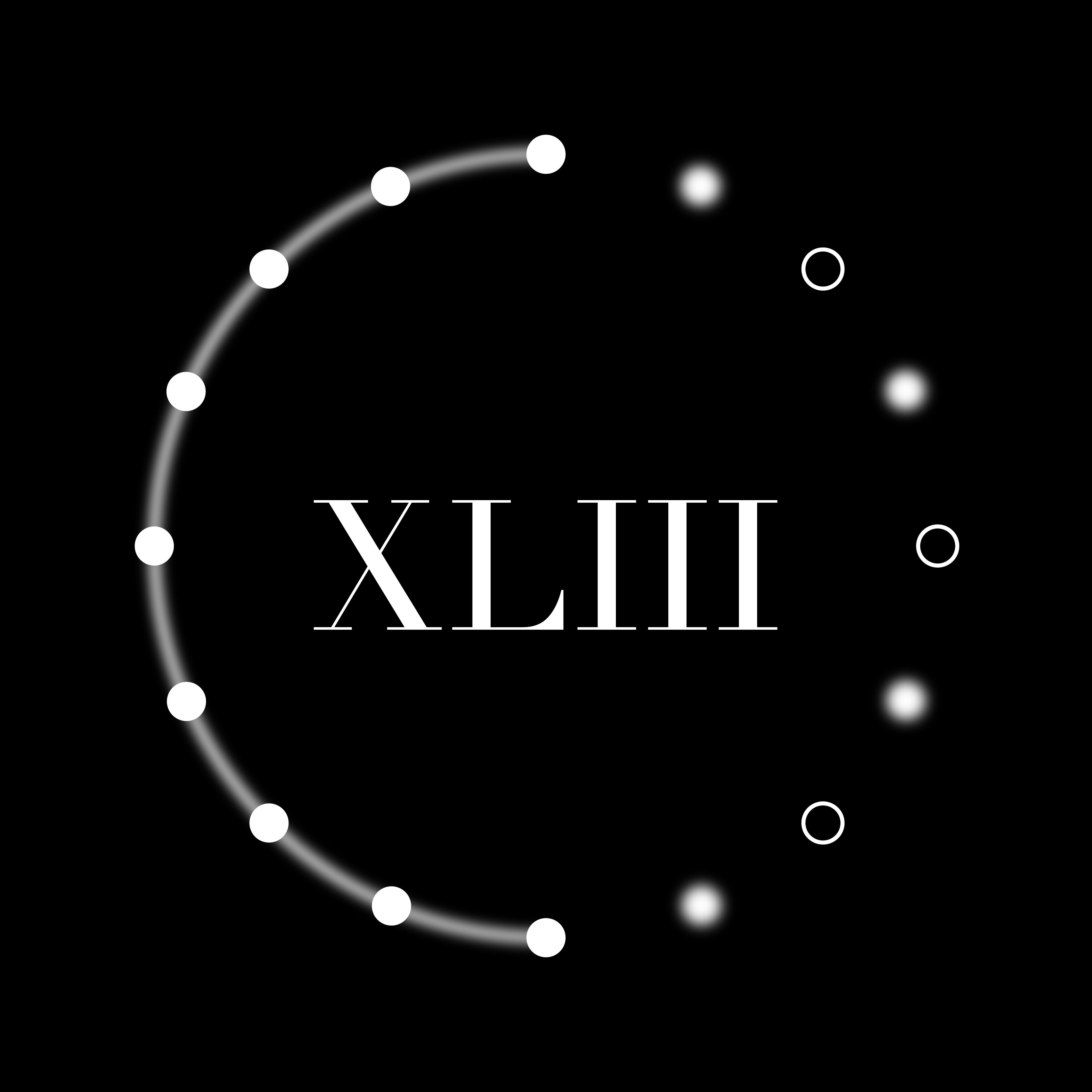 Roman Numerals - XLIII (43)