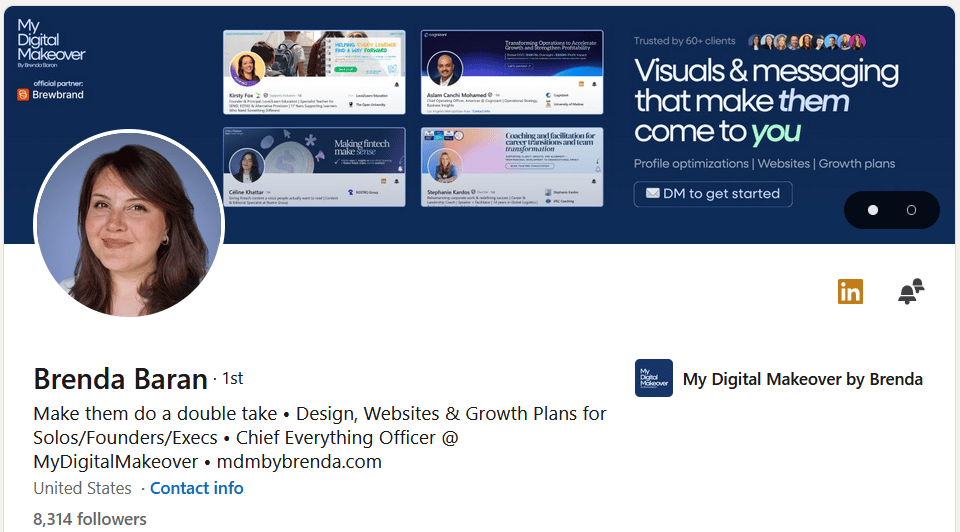 brenda baran linkedin profile optimization my digital makeover 