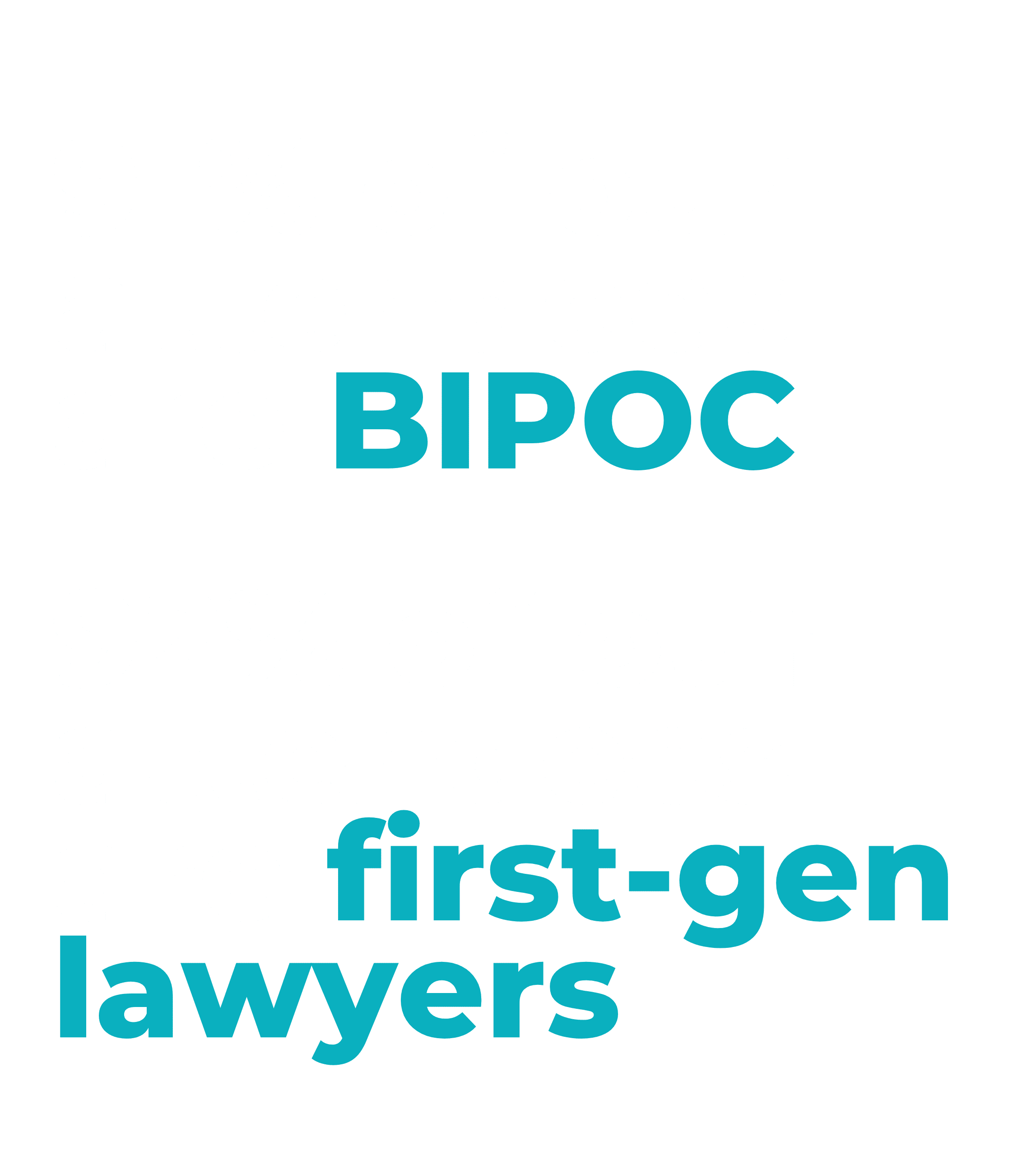 82% of our attendees are BIPOC, 84% of our attendees are first-gen lawyerss