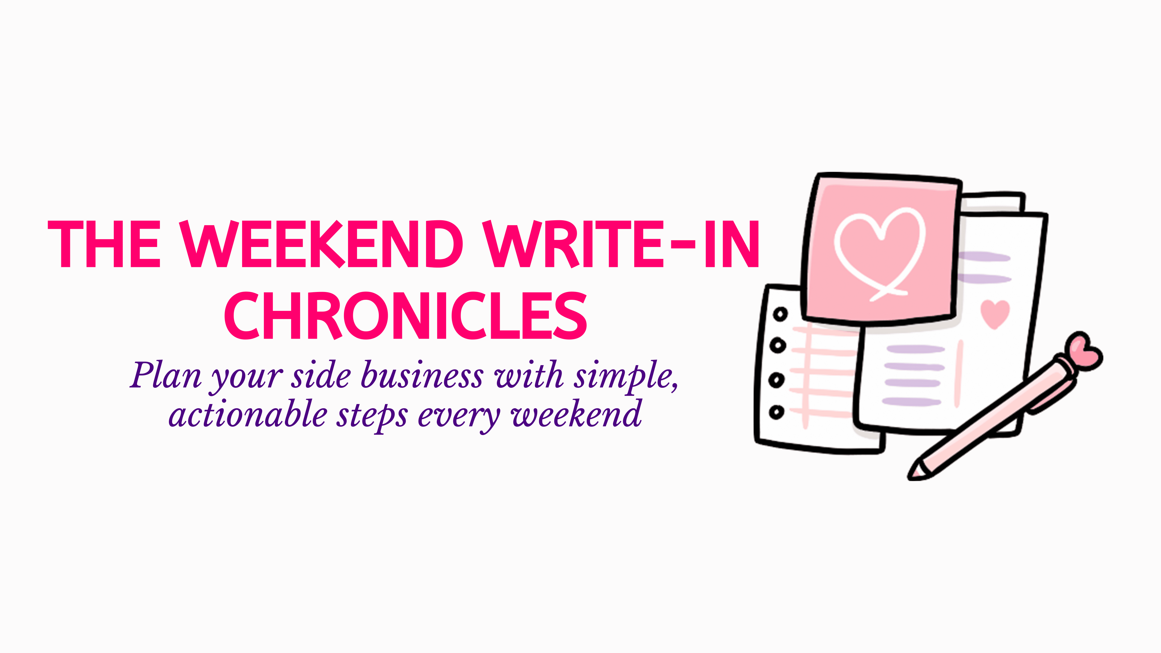 sign up for the weekend write in chronicles