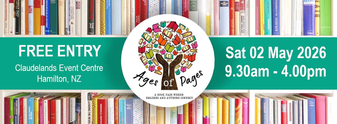 Invitation to Ages of Pages Book Fair, Hamilton, NZ.